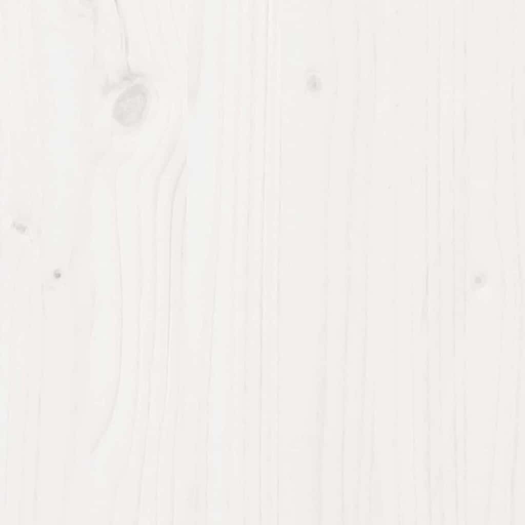 Bedside Table White 42 x 32.5 x 40 cm Solid pine wood