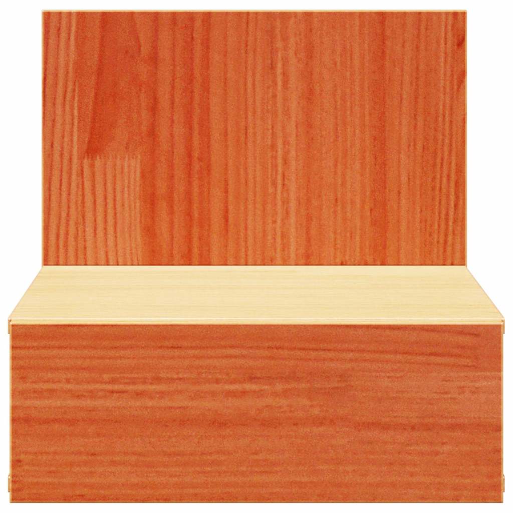 Bedside Table Wax brown 42 x 32.5 x 40 cm Solid pine wood