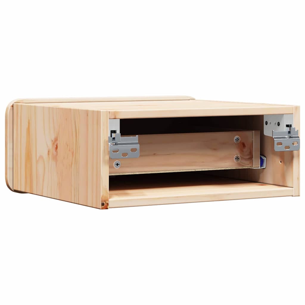 Bedside Table Brown 39 x 34 x 16.5 cm Solid pine wood