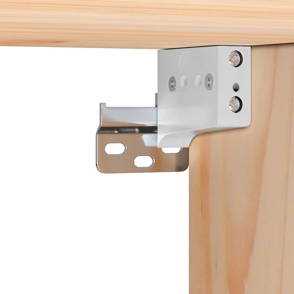 Bedside Table with Drawer Brown 39 x 34 x 33 cm Solid pine wood