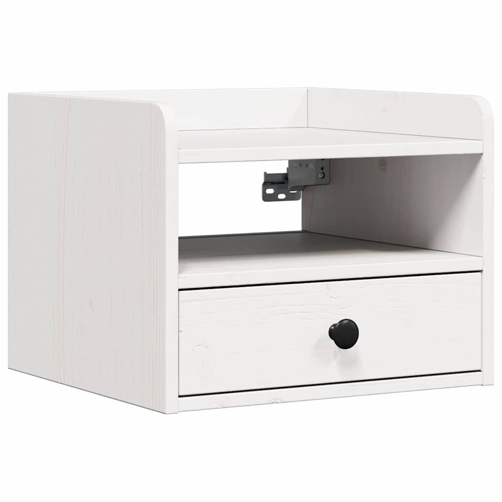 Bedside Table 2 pcs White 38 x 36 x 29.5 cm Solid pine wood