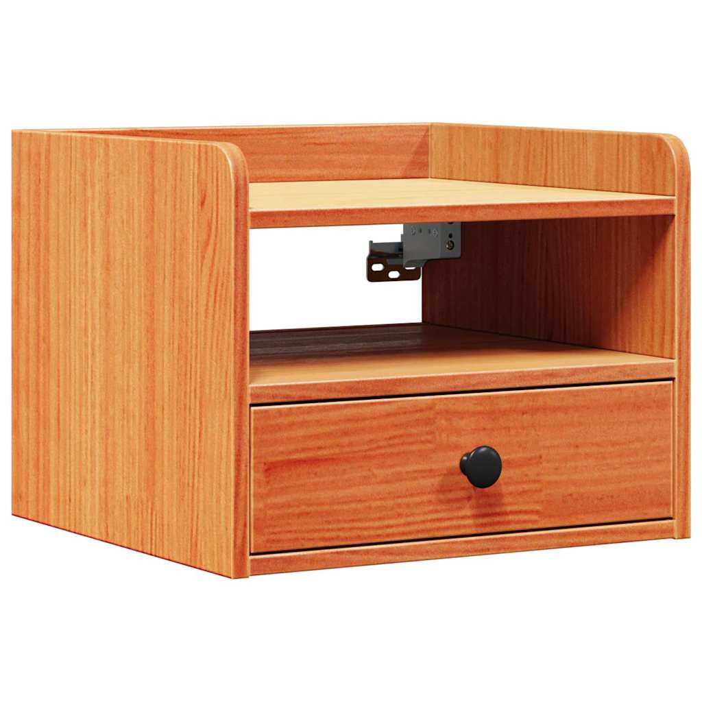 Bedside Table Wax brown 38 x 36 x 29.5 cm Solid pine wood