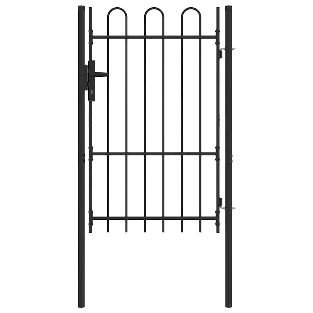 Fence Gate Grey 100 x 150 cm Powder coated steel