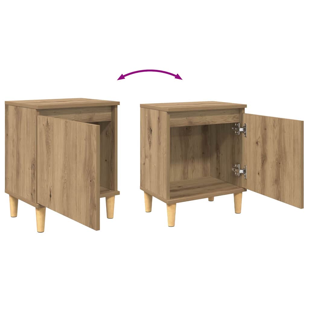 Bedside Cabinet Artisan oak 40 x 30 x 50 cm Engineered wood