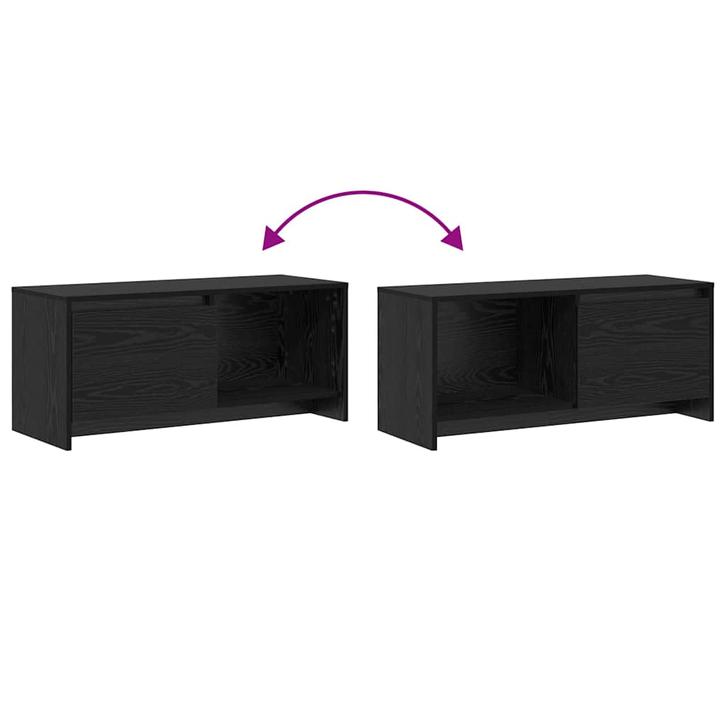 TV Cabinet Set Black Oak 90 x 35 x 40 cm Engineered Wood