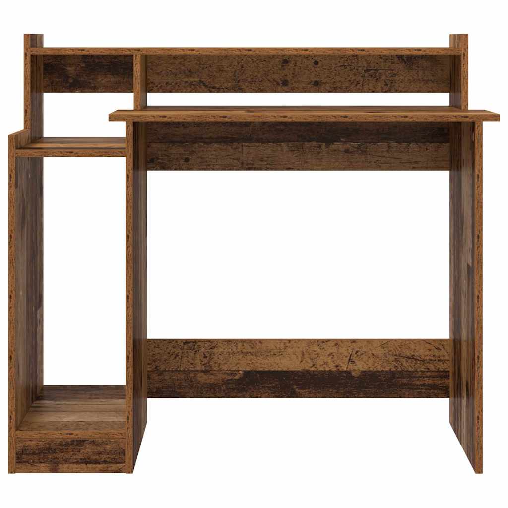 Desk with Desk Lamps Old wood 97 x 45 x 90 cm Engineered wood