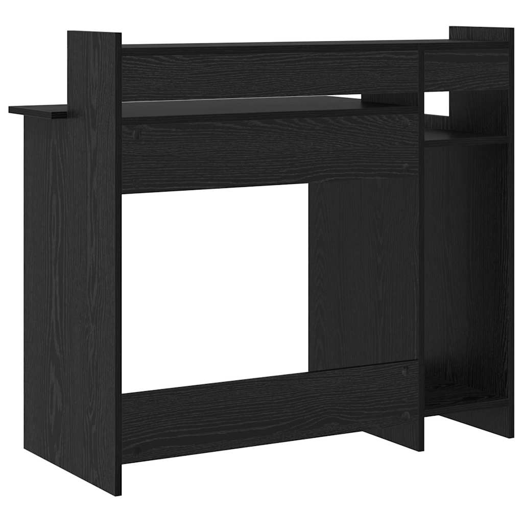 Desk with Desk Lamps Black oak 97 x 45 x 90 cm Engineered wood