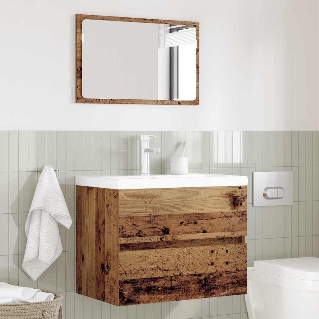 Bathroom Furniture Set 2 pcs Old Wood 57 x 37 x 45 cm