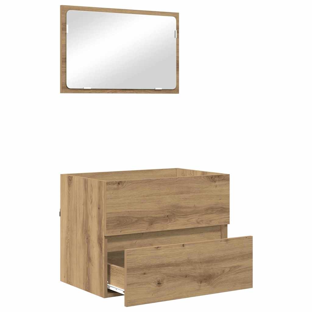 Bathroom Furniture Set 2 pcs Artisan Oak 57 x 37 x 45 cm