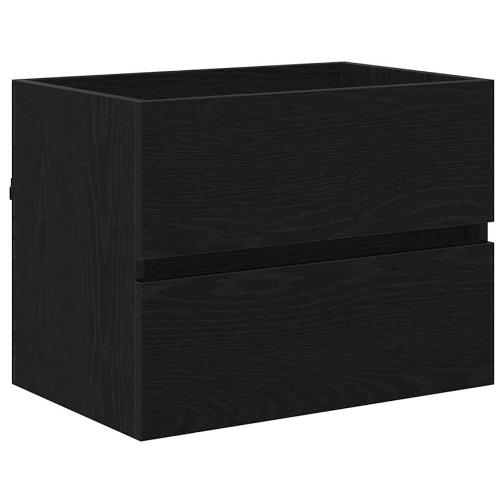 Bathroom Furniture Set 2 pcs Black Oak 57 x 37 x 45 cm