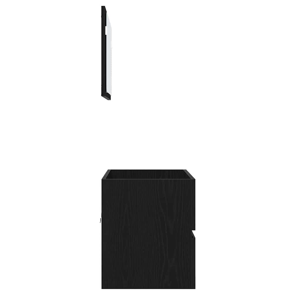 Bathroom Furniture Set 2 pcs Black Oak 57 x 37 x 45 cm