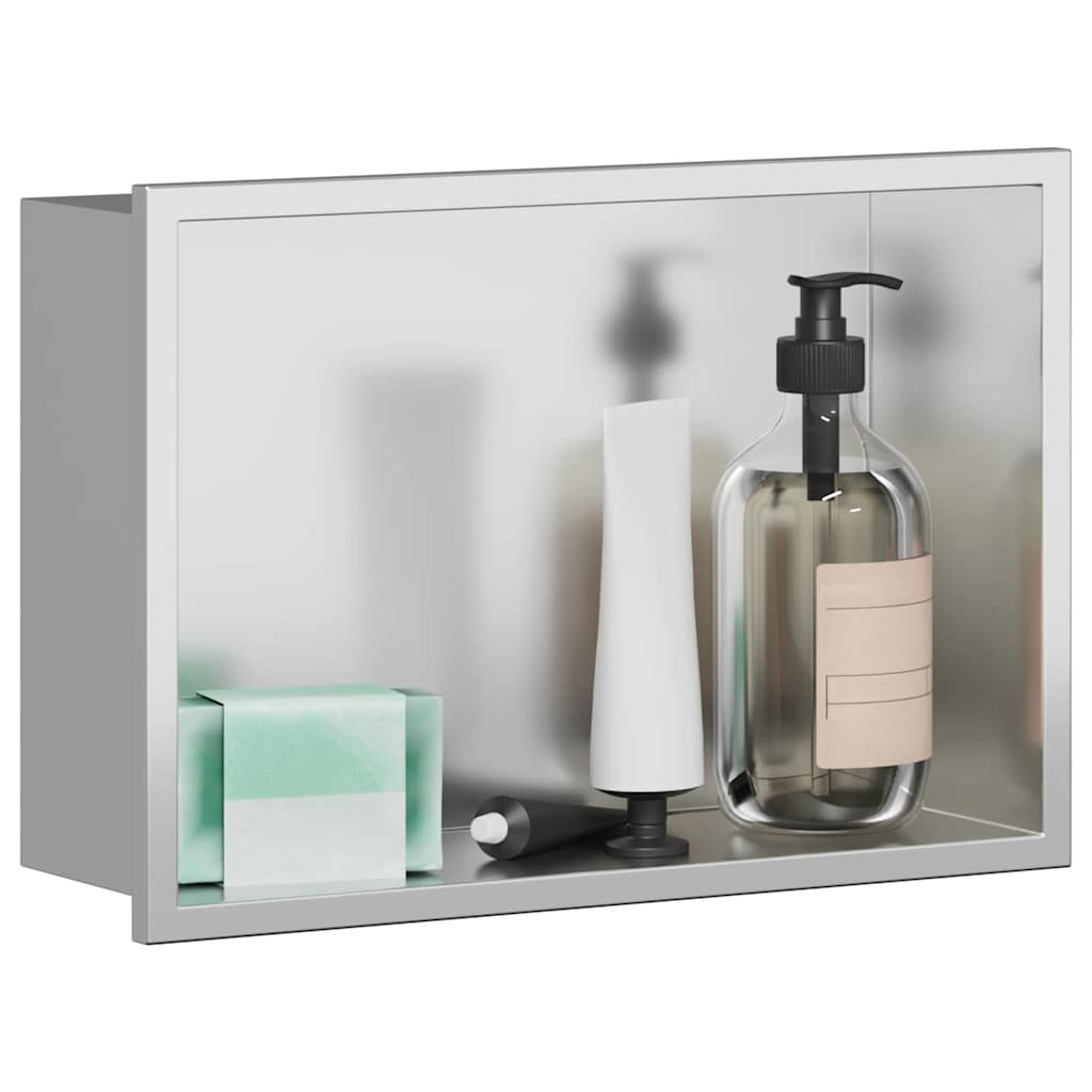 Shower Niche Silver 30 x 20 x 9.5 cm Stainless Steel