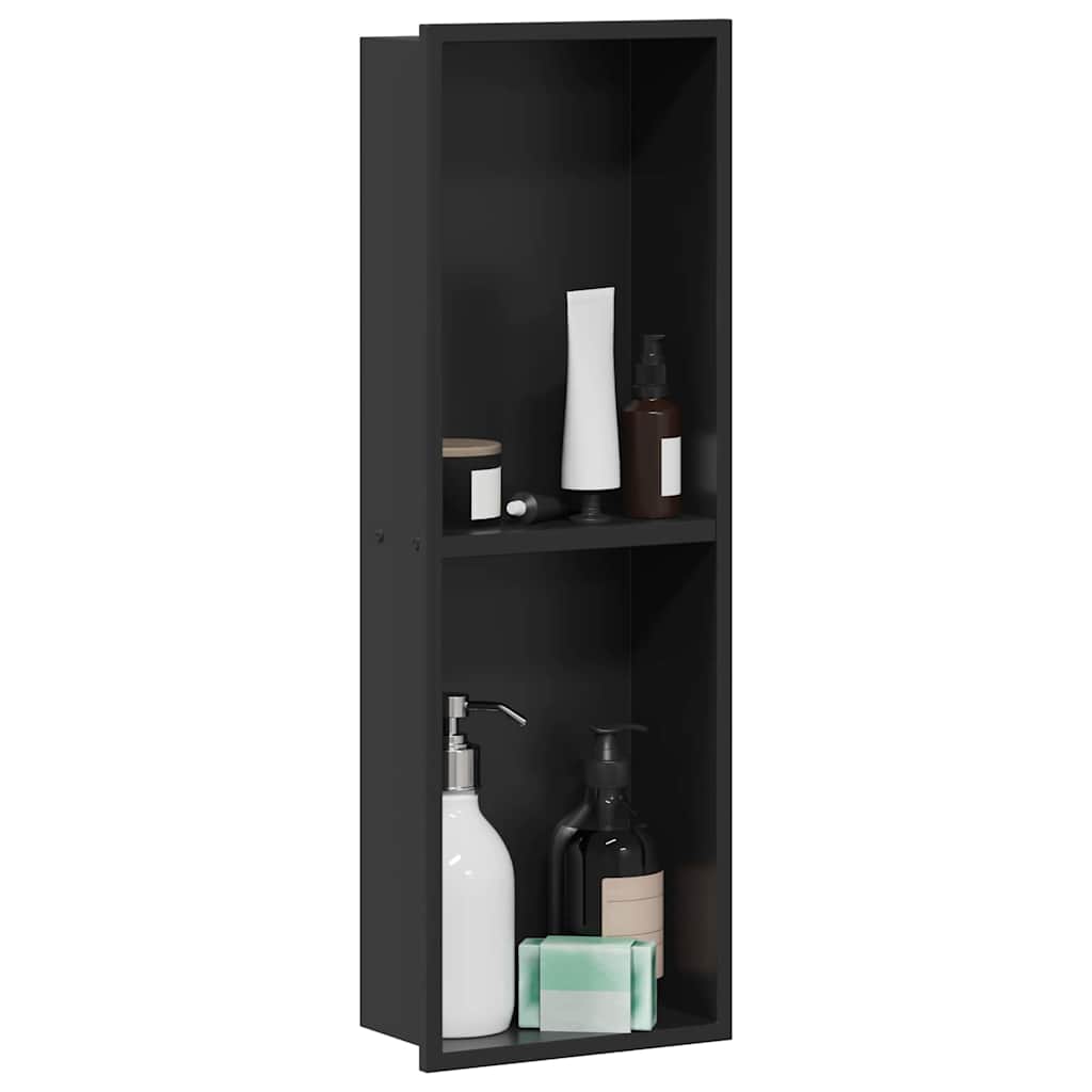 Shower Niche Black 60 x 20 x 9.5 cm Stainless Steel