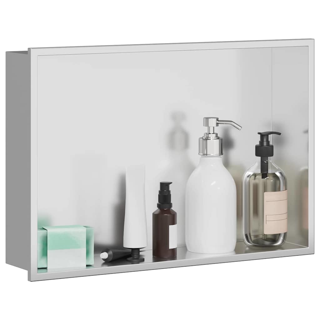 Shower Niche Silver 45 x 30 x 9.5 cm Stainless Steel