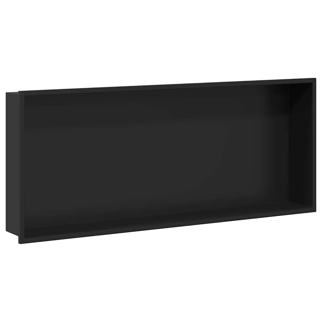 Shower Niche Black 75 x 30 x 9.5 cm Stainless Steel