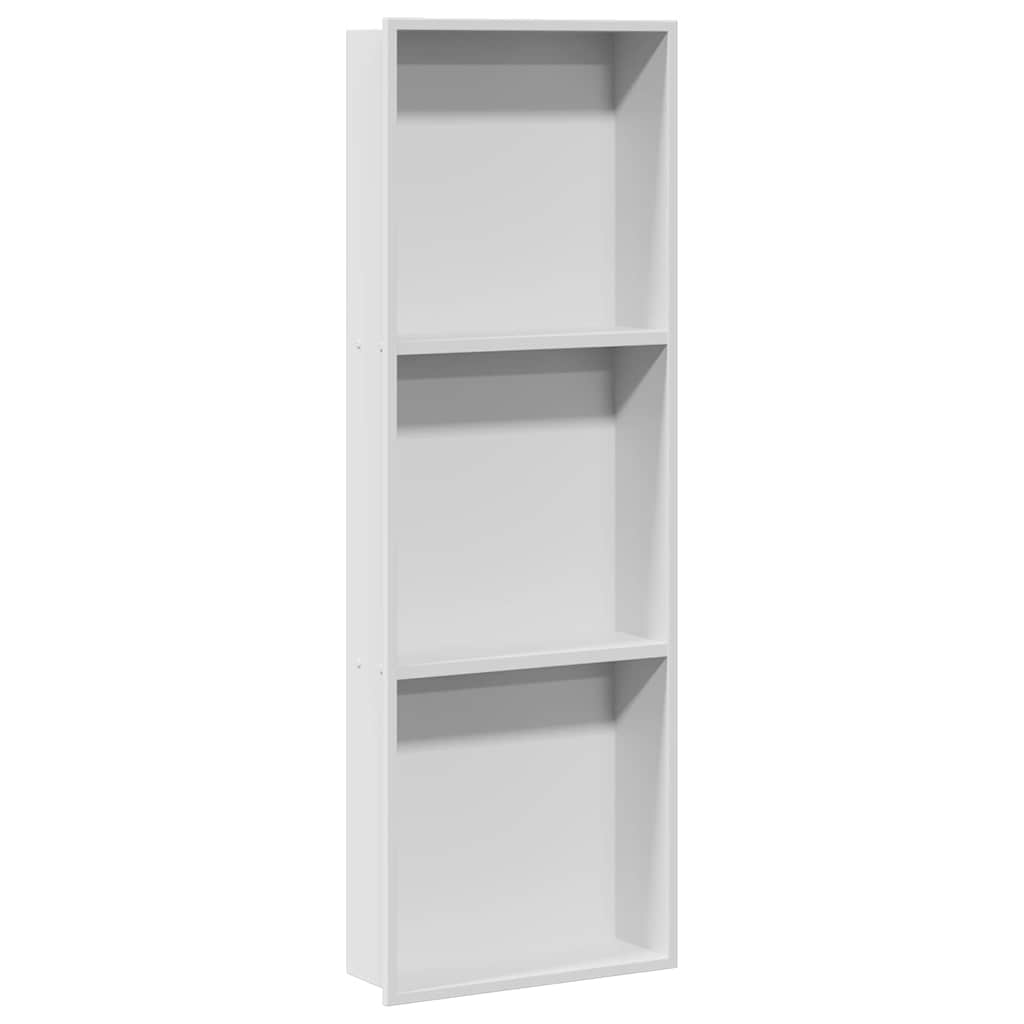 Shower Niche White 90 x 30 x 9.5 cm Stainless Steel