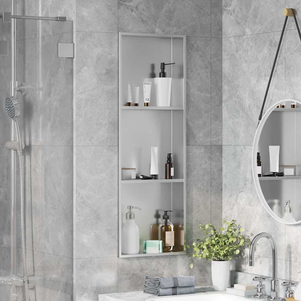 Shower Niche Silver 90 x 30 x 9.5 cm Stainless Steel