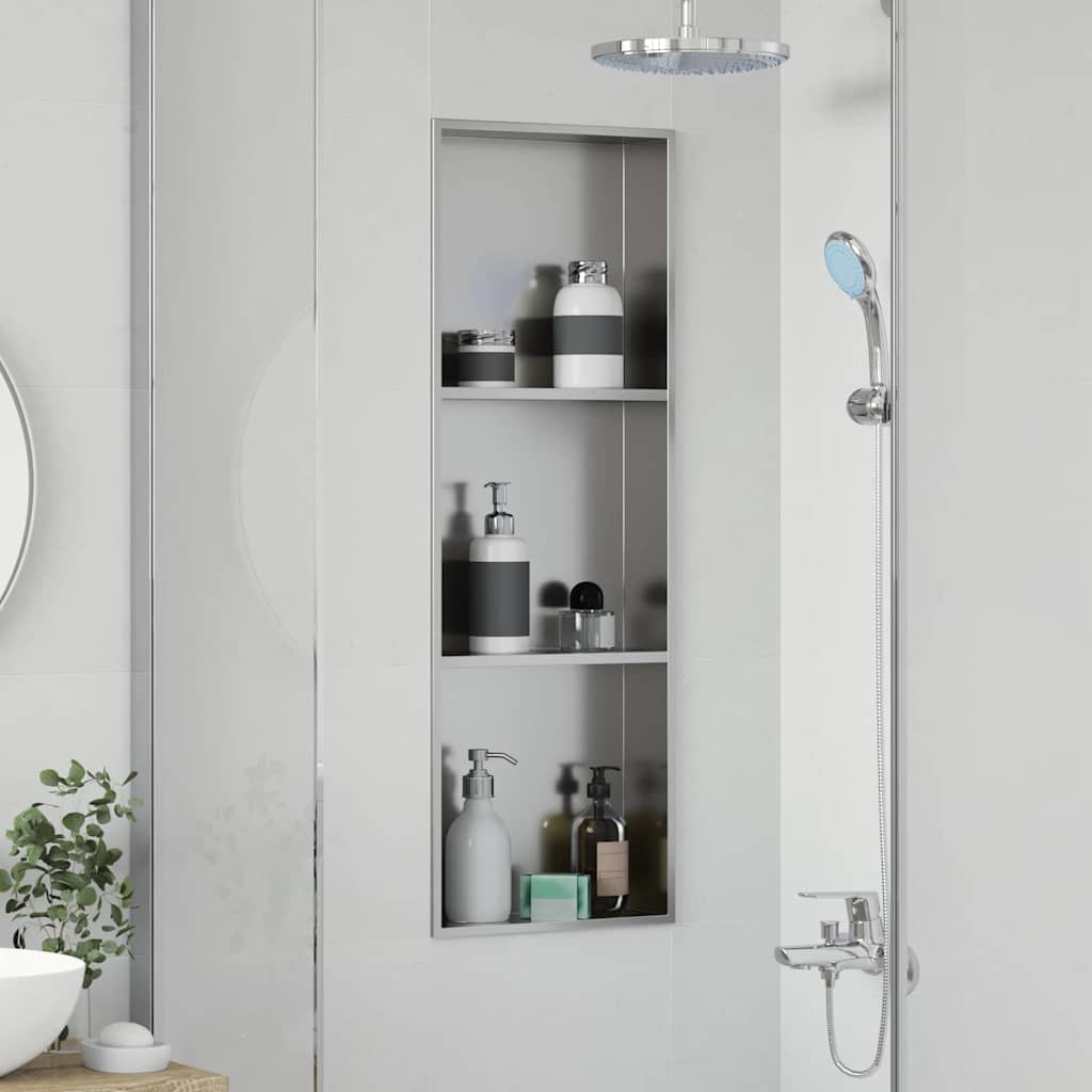 Shower Niche Silver 90 x 30 x 9.5 cm Stainless Steel