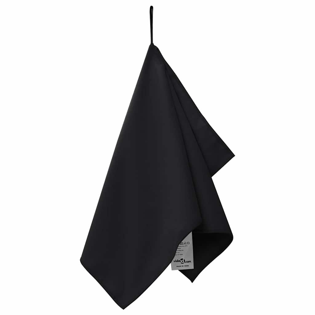 Sports Towels 2 pcs Black 50 x 30 cm Polyester and polyamide