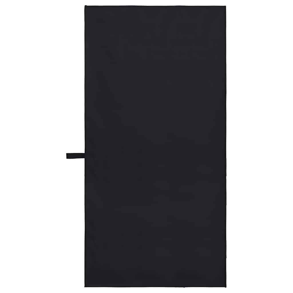 Sports Towels 2 pcs Black 100 x 50 cm Polyester and polyamide