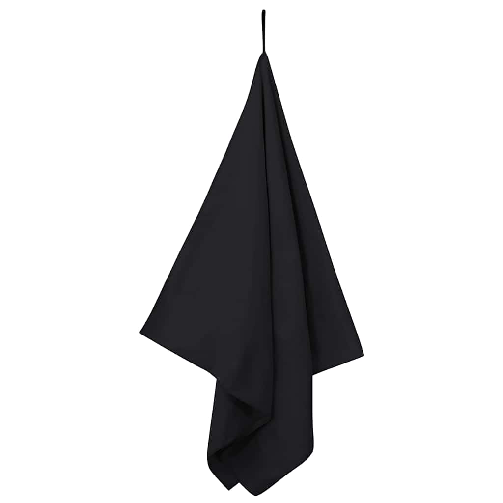 Sports Towels 2 pcs Black 140 x 70 cm Polyester and polyamide