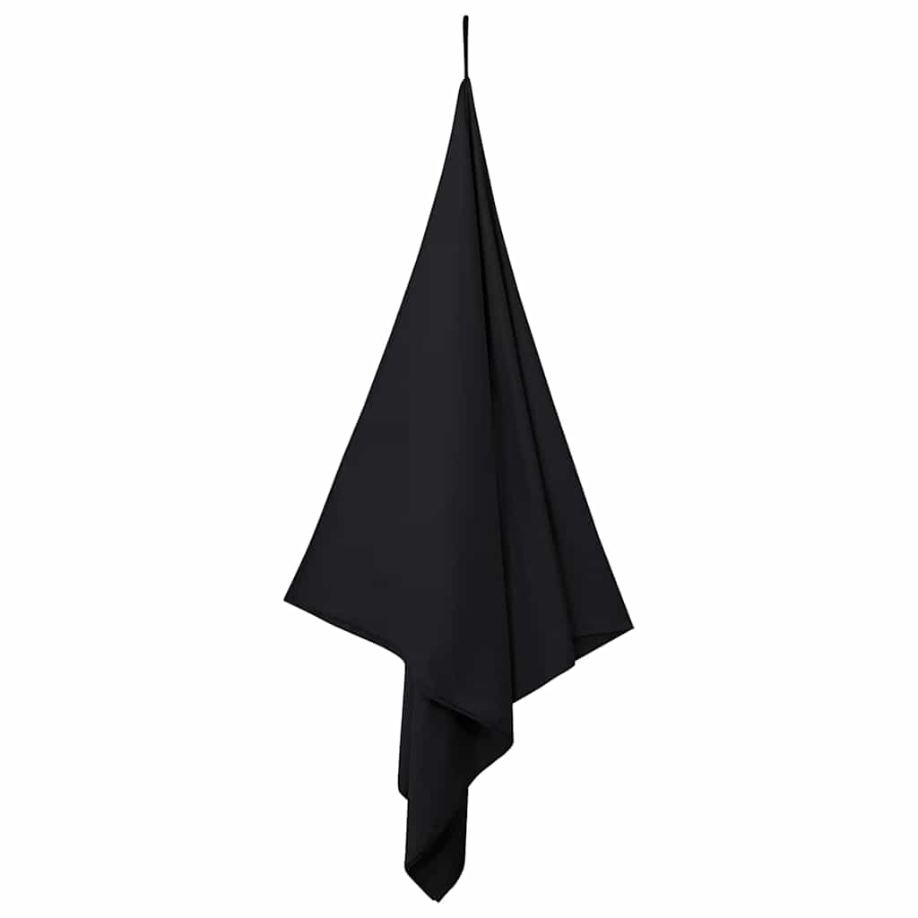 Sports Towels 2 pcs Black 200 x 100 cm Polyester and polyamide