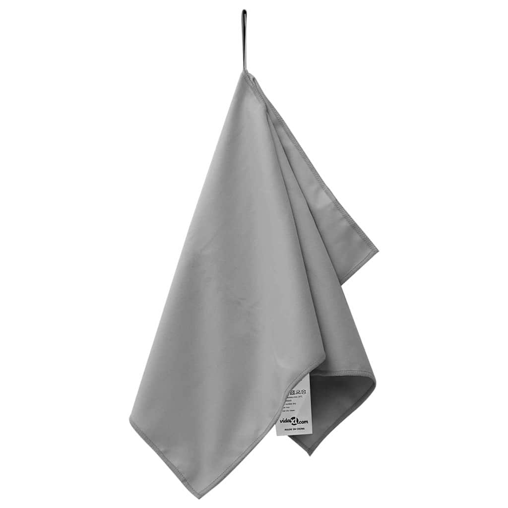 Sports Towels 2 pcs Dark grey 50 x 30 cm