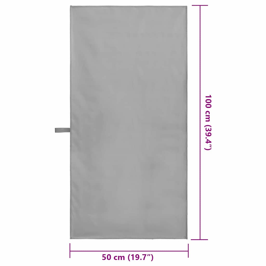 Sports Towels 2 pcs Dark grey 100 x 50 cm