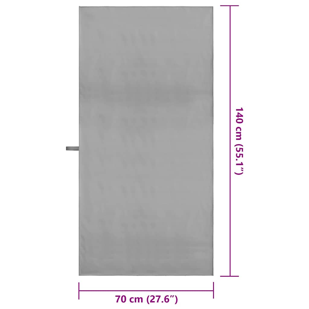 Sports Towels 2 pcs Dark grey 140 x 70 cm