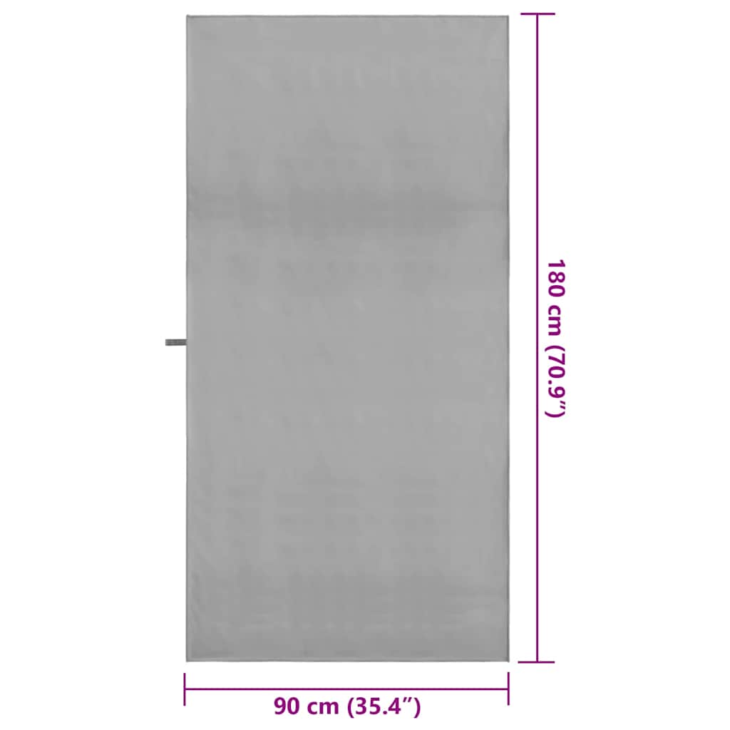 Sports Towels 2 pcs Dark Grey 90 x 180 cm