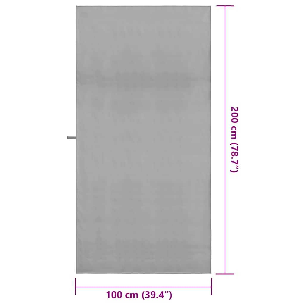 Sports Towels 2 pcs Dark grey 200 x 100 cm