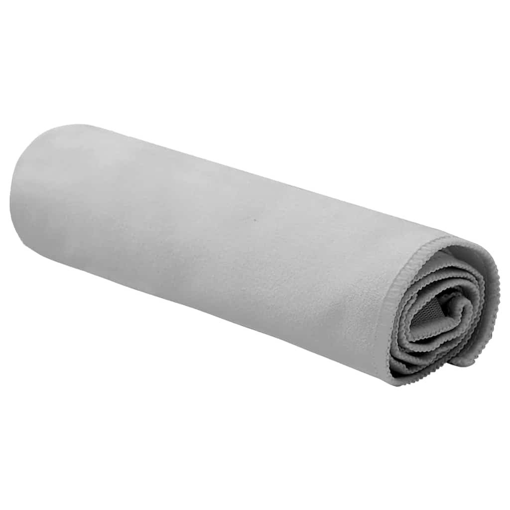 Sports Towels 2 pcs Grey 50 x 30 cm Polyester and polyamide