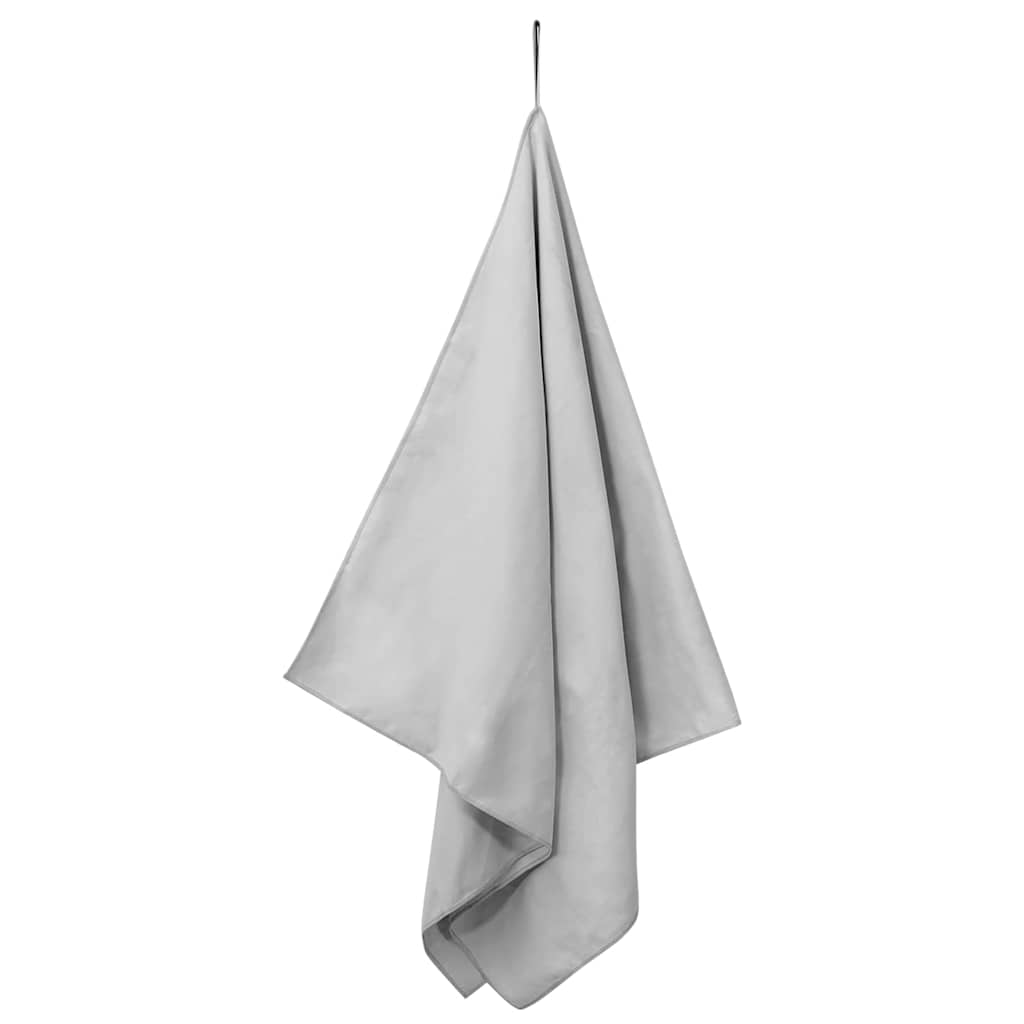 Sports Towels 2 pcs Grey 140 x 70 cm Polyester and polyamide