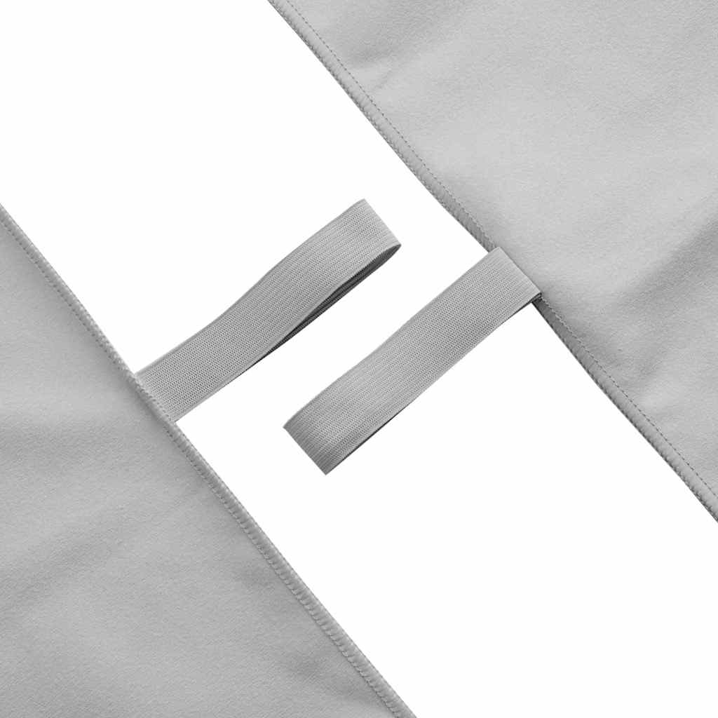 Sports Towels 2 pcs Grey 180 x 90 cm Polyester and polyamide