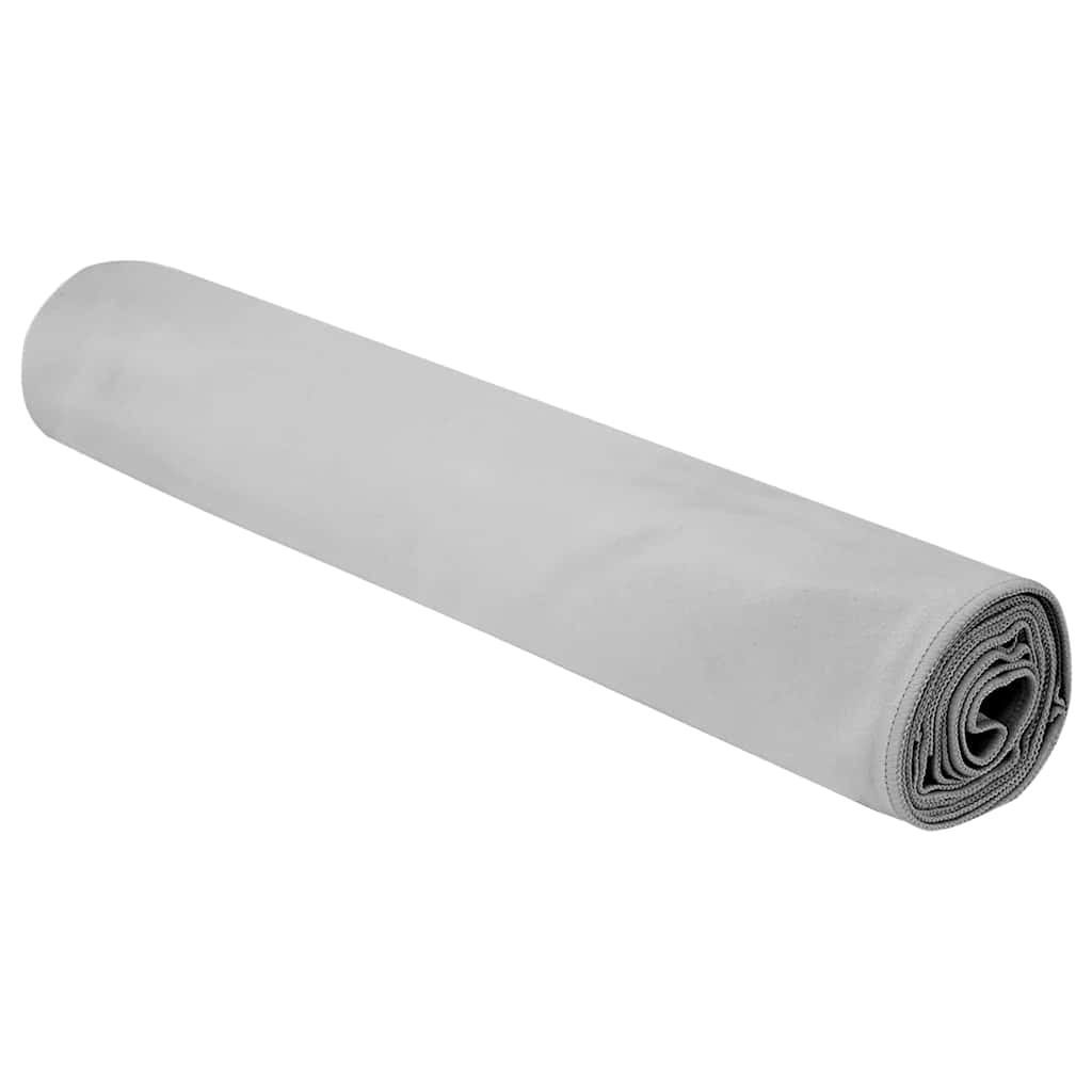 Sports Towels 2 pcs Grey 180 x 90 cm Polyester and polyamide