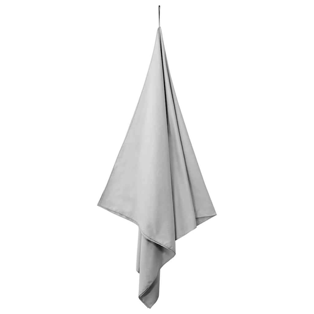 Sports Towels 2 pcs Grey 180 x 90 cm Polyester and polyamide