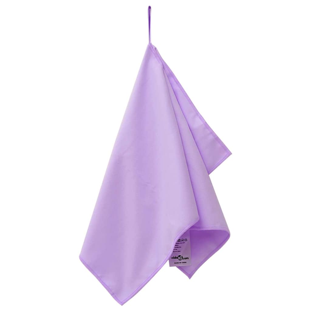 Sports Towels 2 pcs Purple 50 x 30 cm Polyester and polyamide