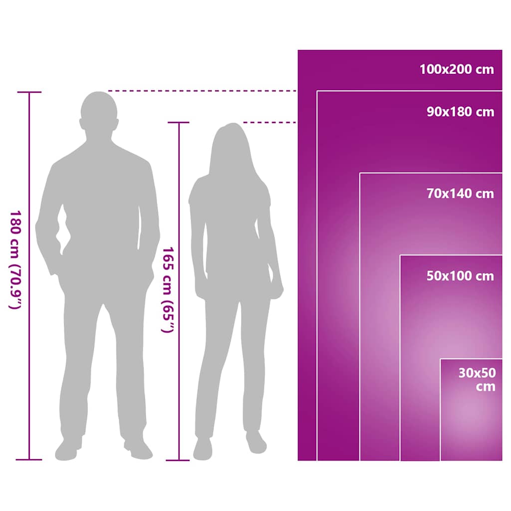 Sports Towels 2 pcs Purple 100 x 50 cm Polyester and polyamide