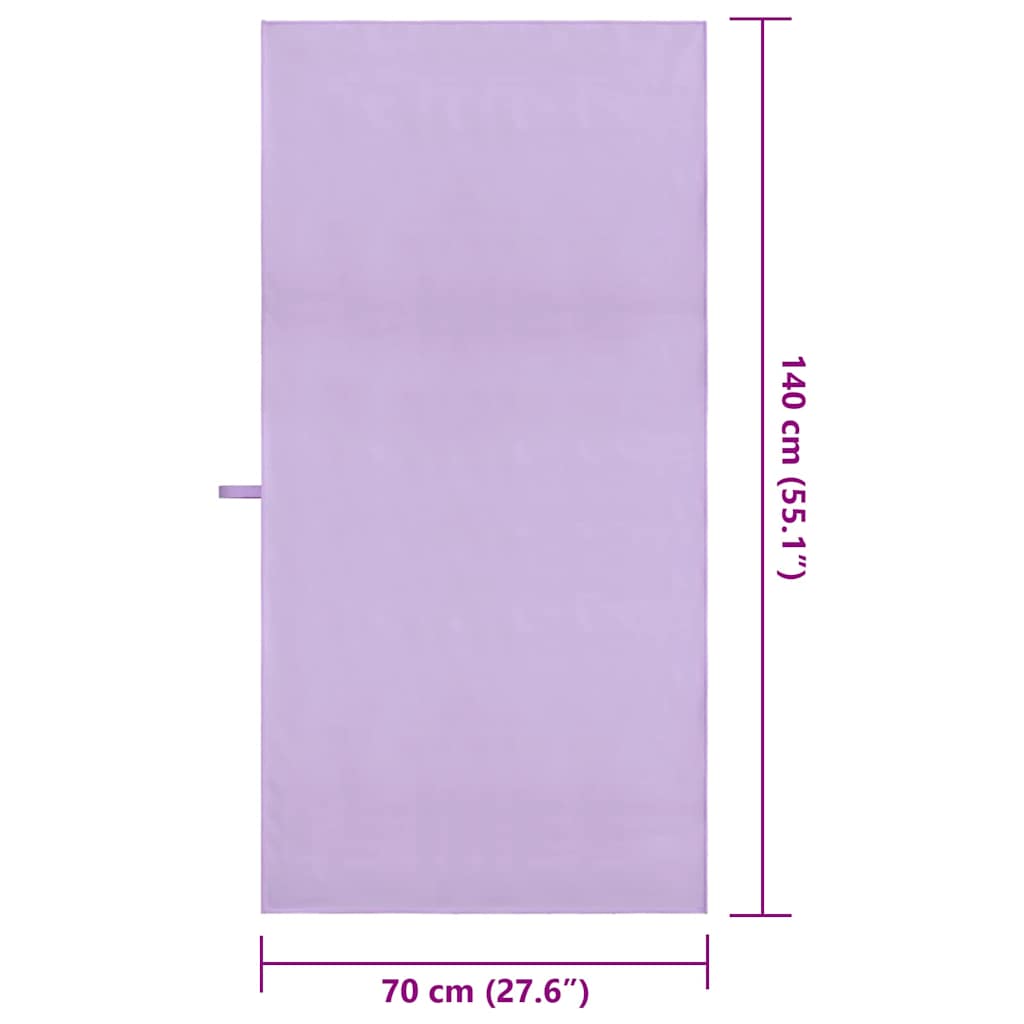 Sports Towels 2 pcs Purple 140 x 70 cm