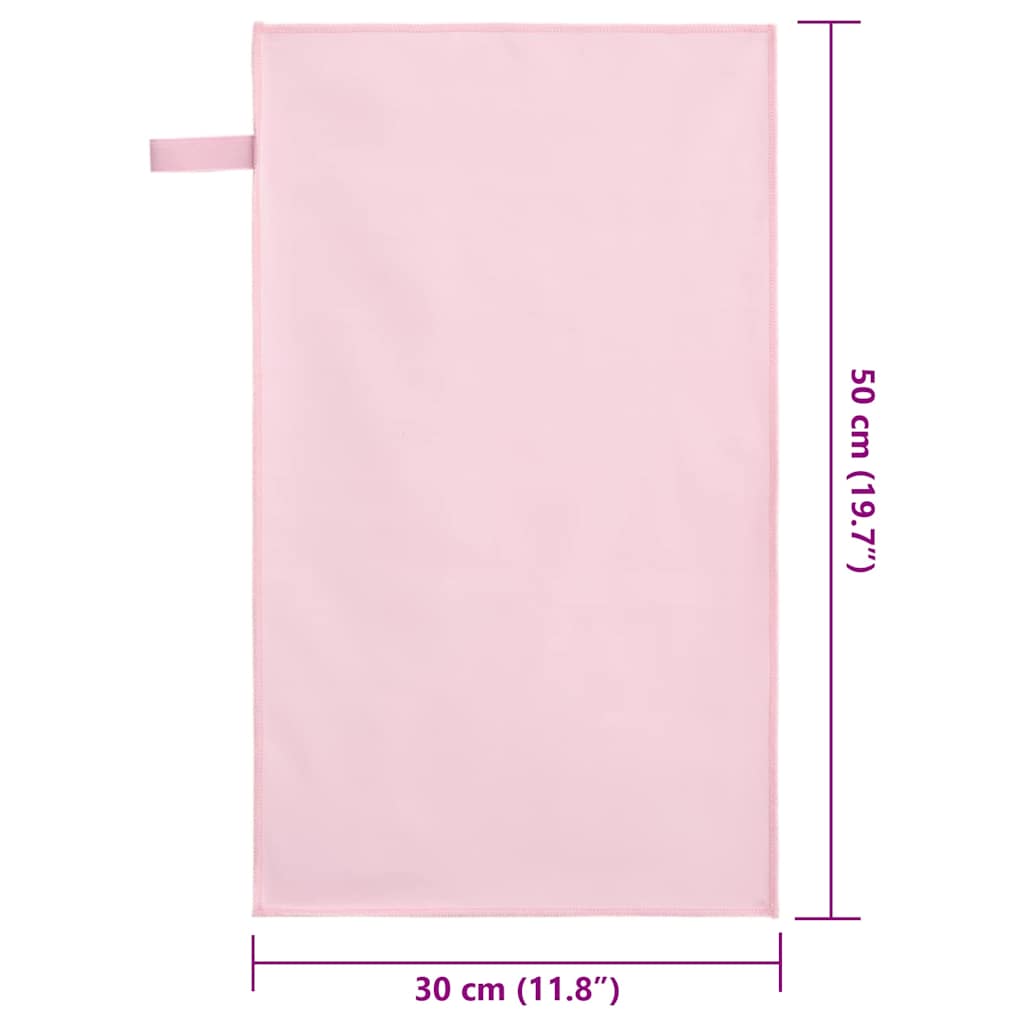 Sports Towels 2 pcs Pink 50 x 30 cm Polyester and polyamide