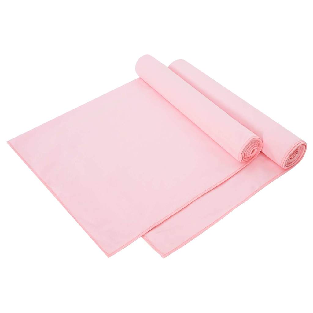 Sports Towels 2 pcs Pink 140 x 70 cm Polyester and polyamide