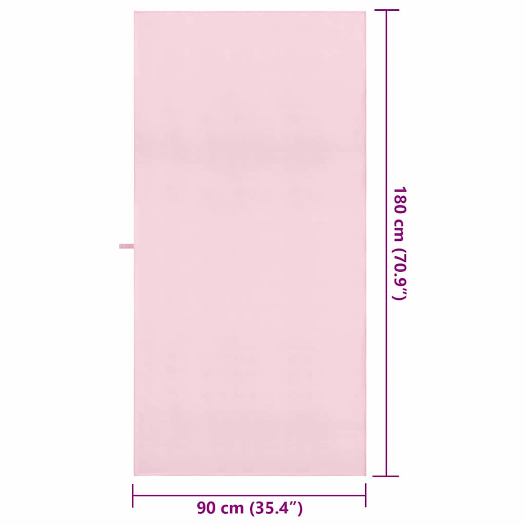 Sports Towels 2 pcs Pink 180 x 90 cm Polyester and polyamide