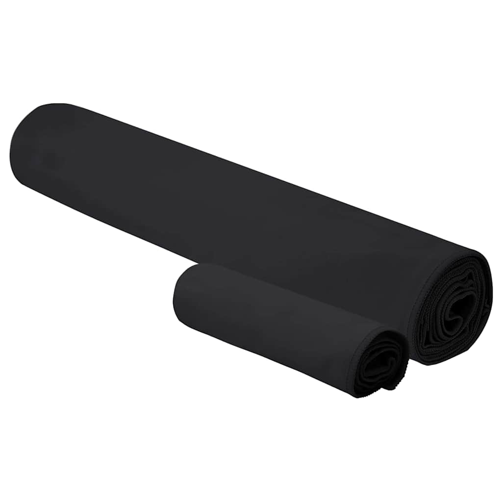 Sports Towel Set Other Black Fabric