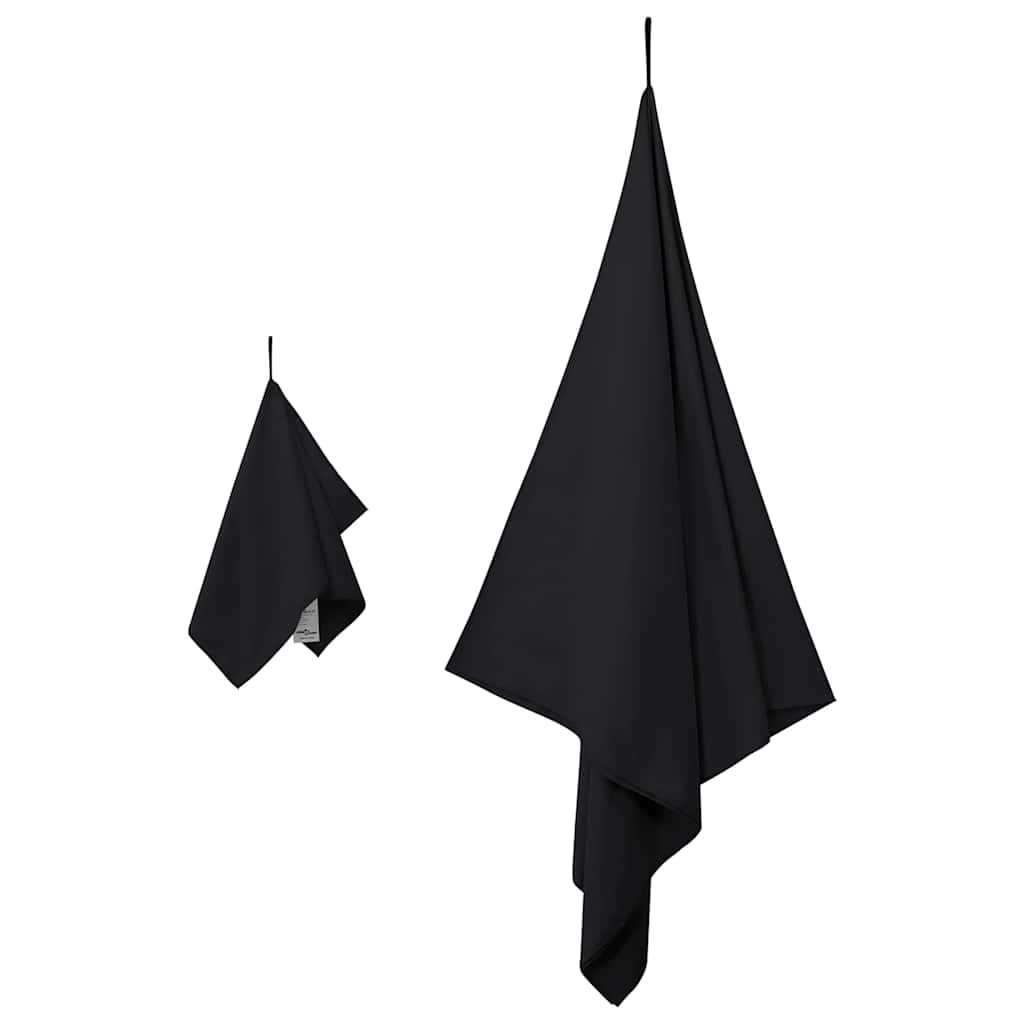 Sports Towel Set Other Black Fabric