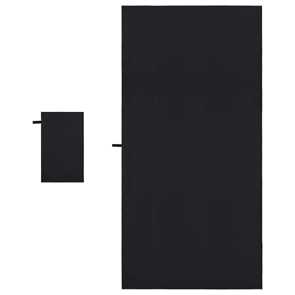 Sports Towel Set Other Black Fabric