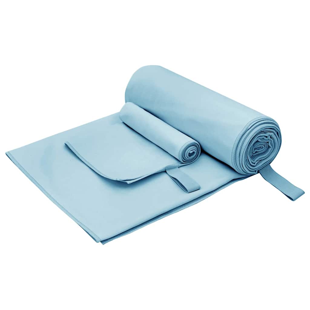 Sports Towel Set Other Blue Fabric