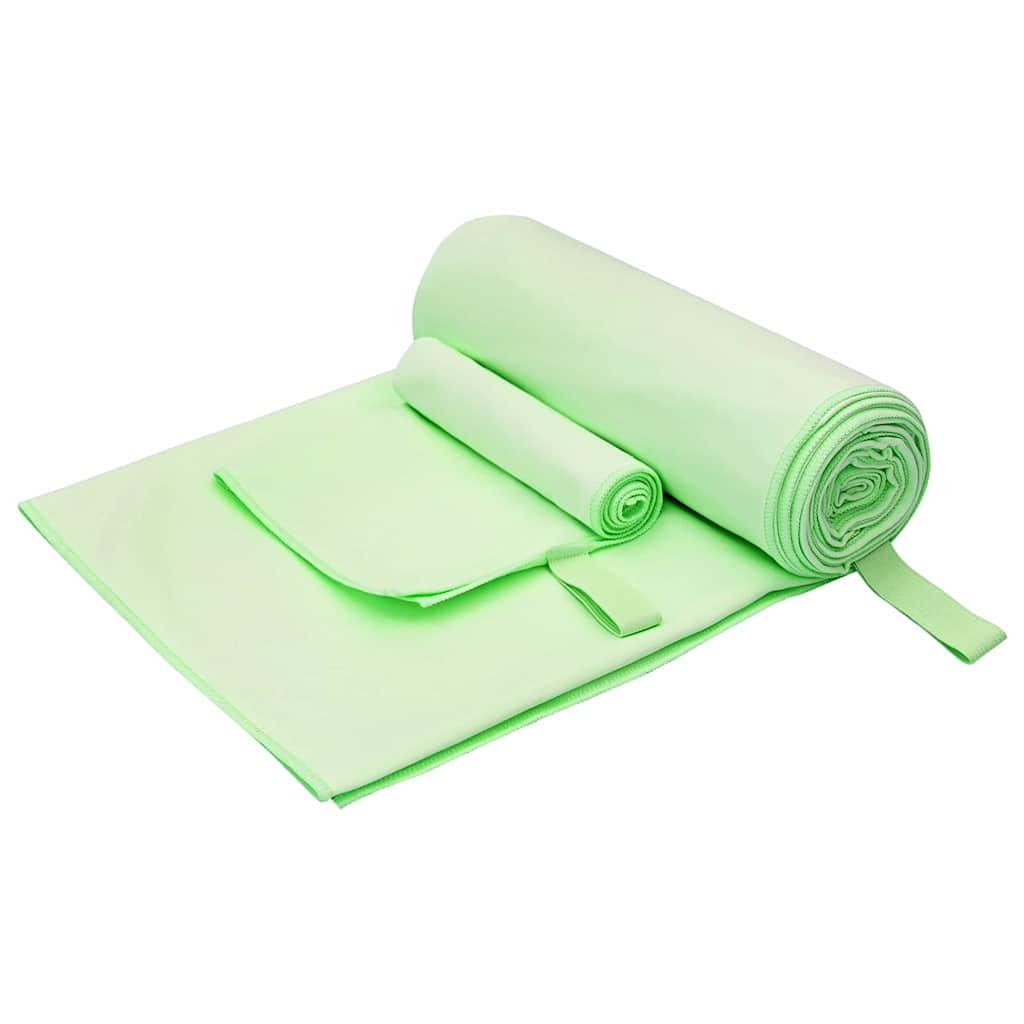 Sports Towel Set Other Green Fabric