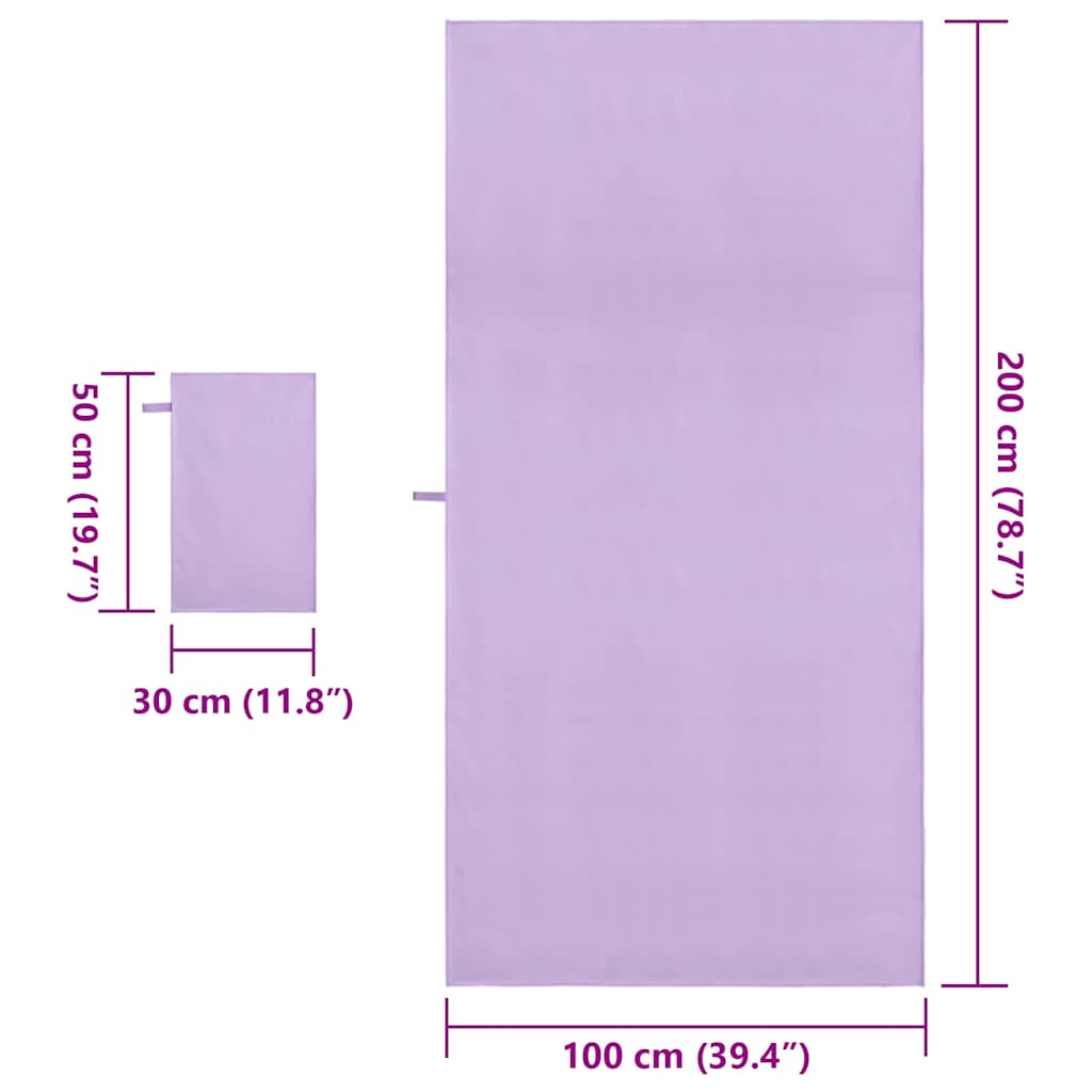 Sports Towel Set Other Purple Fabric