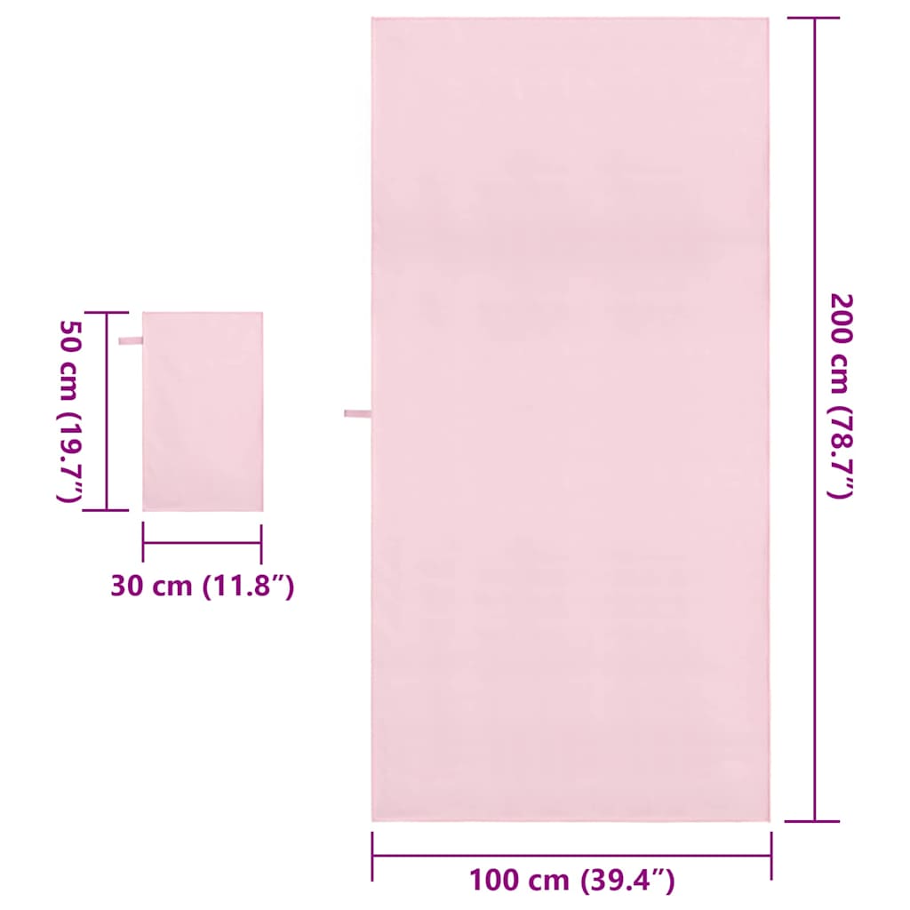 Sports Towel Set Other Pink Fabric