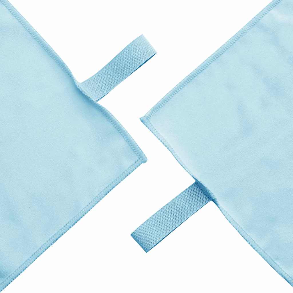 Sports Towel Set 3 pcs Blue Polyester and Polyamide